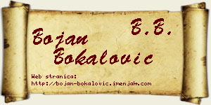 Bojan Bokalović vizit kartica